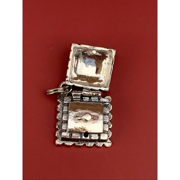 .925 Ring Box Sterling Silver Jewelry Charm #vintage #engagement - Picture 3 of 4
